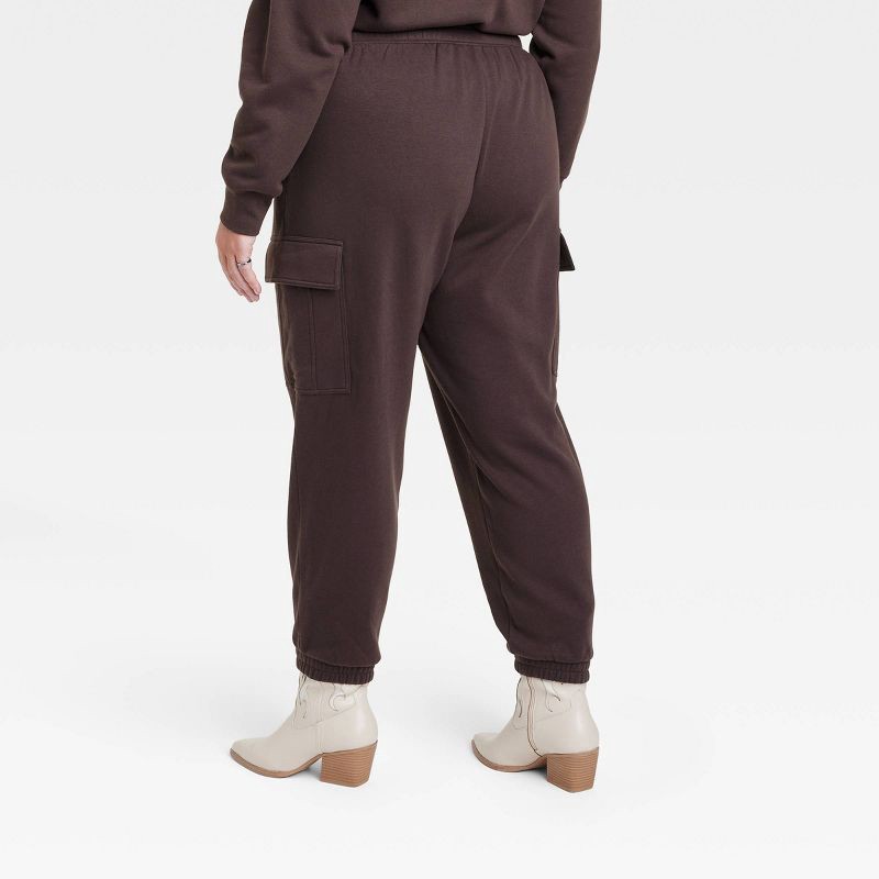 slide 3 of 3, Women's High-Rise Sweatpants - Universal Thread Dark Brown XXL, 1 ct
