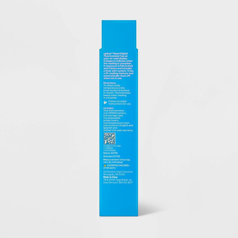 slide 3 of 3, Basal Digital Thermometer - up&up™, 1 ct