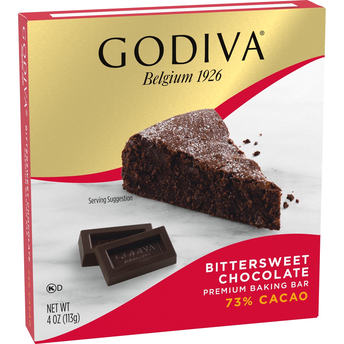 slide 13 of 14, Godiva Bittersweet Chocolate Premium Baking Bar with 73% Cacao, 4 oz Box, 4 oz