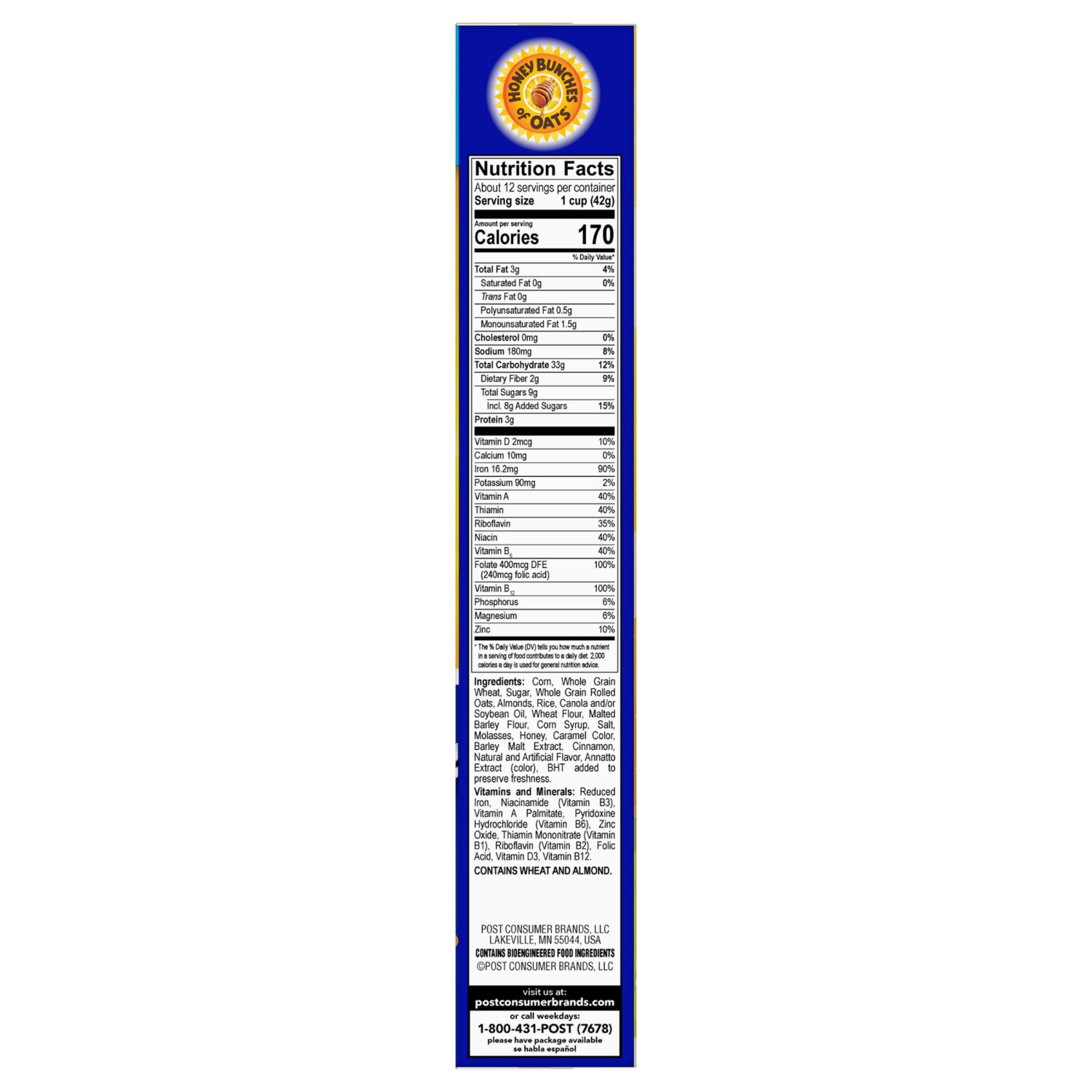 slide 5 of 6, Honey Bunches of Oats With Almonds, 18 oz