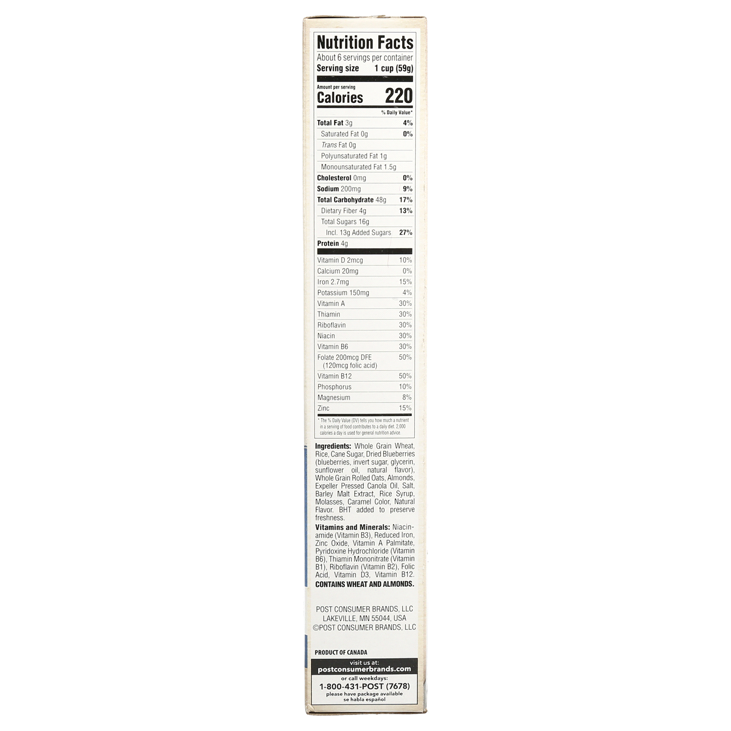 slide 2 of 2, 1/13.5 Post Gg Blueberry Nut Crunch, 13.5 oz