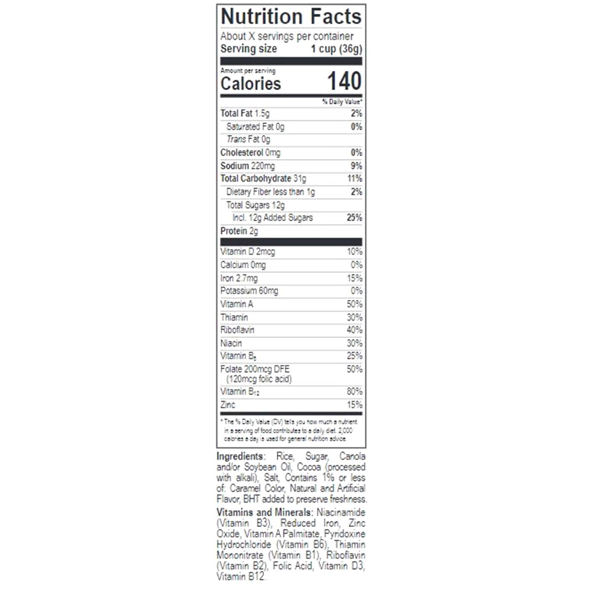 slide 2 of 2, 1/27.5 Post Cocoa Pebbles, 27.5 oz