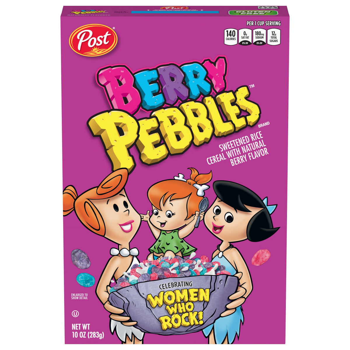 slide 1 of 9, Post Berry Fruity PEBBLES Cereal, 10 OZ Cereal Box, 10 oz