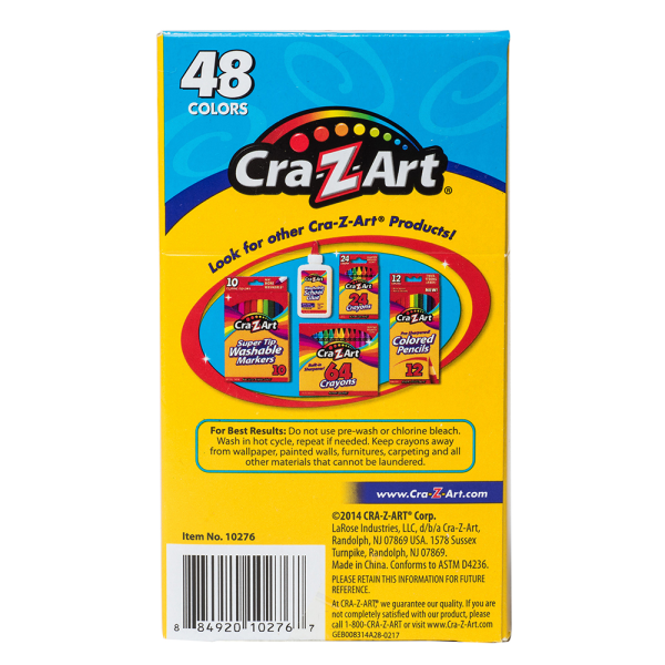 slide 4 of 5, Cra-Z-Art Washable Classic Crayons, Assorted Colors, Pack Of 48 Crayons, 48 ct