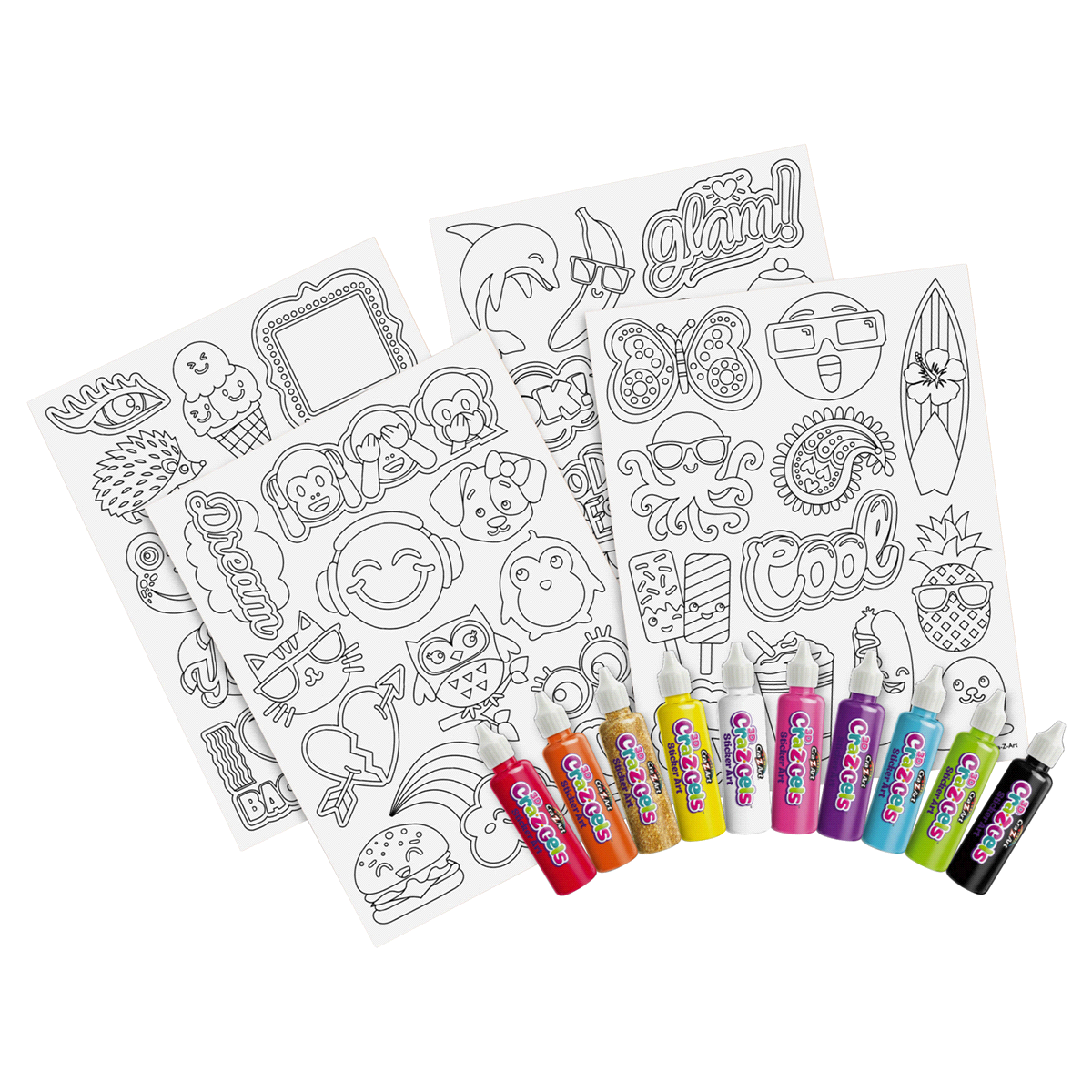 slide 2 of 3, CraZArt 3D CraZGels Sticker Art Set, 1 ct