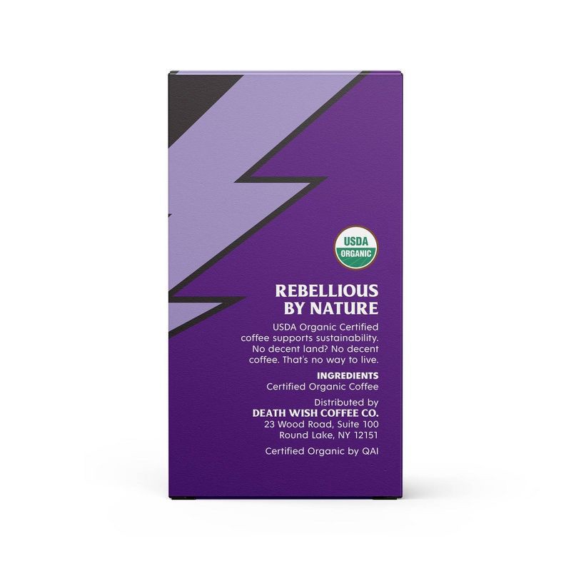 slide 5 of 9, Death Wish Coffee Co Death Wish Coffee Organic and Fair Trade Espresso Roast Single-Serve Coffee Pods 18ct/7.2oz, 18 ct, 7.2 oz