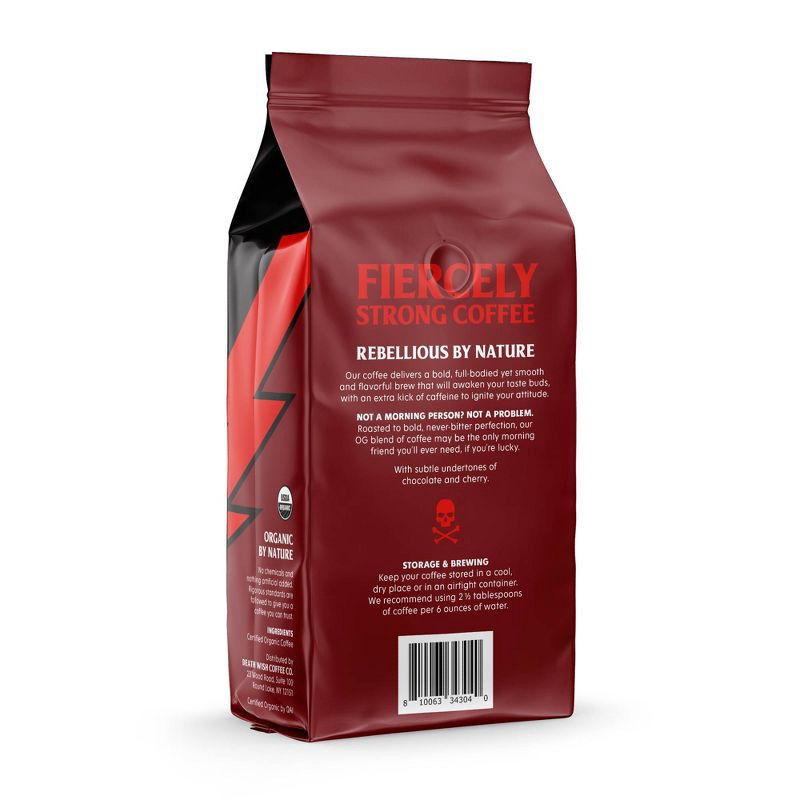 slide 2 of 6, Death Wish Coffee Co Death Wish Coffee Organic and Fair Trade Dark Roast Ground Coffee 10oz, 10 oz