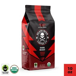 Death Wish Coffee Co Death Wish Coffee Organic and Fair Trade Dark Roast Ground Coffee 10oz