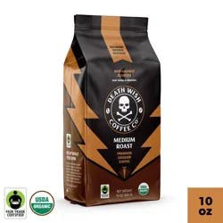 Death Wish Coffee Co Death Wish Coffee Organic and Fair Trade Medium Roast Ground Coffee 10oz