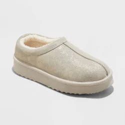 Women's Amira Suede Clog Slippers - Stars Above Metallic Gold 11
