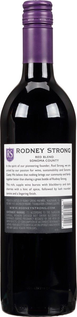 slide 9 of 9, Rodney Strong Vineyards Red Blend, Sonoma County, 750 ml