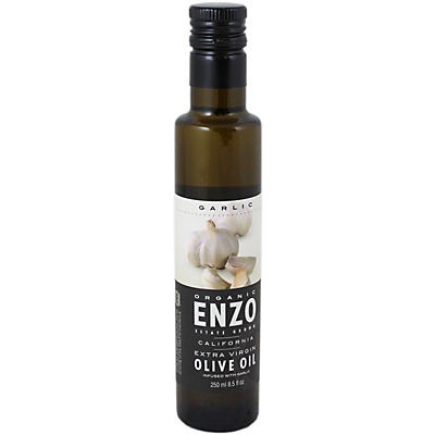 slide 1 of 1, ENZO Extra Virgin Olive Oil Organic Garlic, 250 ml