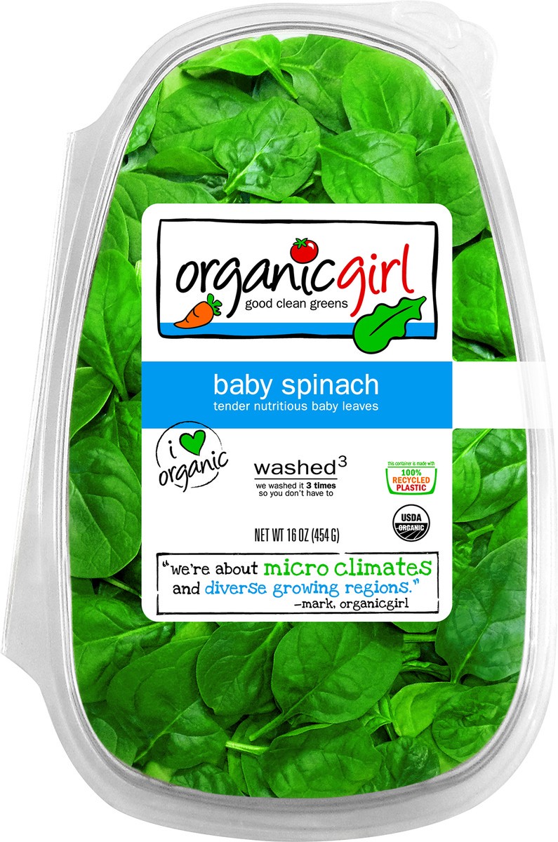 slide 3 of 3, Organic Girl Baby Spinach 16 oz, 16 oz