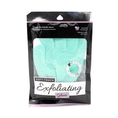 slide 1 of 1, Soft Touch Exfoliating Gloves, 1 ct