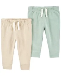 Carter's Baby Green 2-Pack Pull-On Pants Green 6M