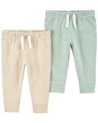 Carter's Baby Green 2-Pack Pull-On Pants Green 6M
