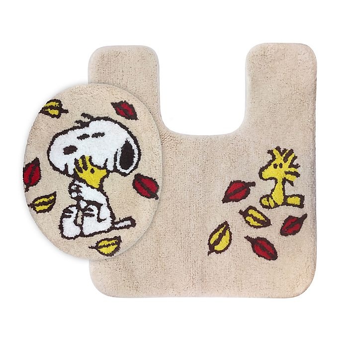 slide 1 of 1, Peanuts Harvest Toilet Cover and Rug Set, 2 ct