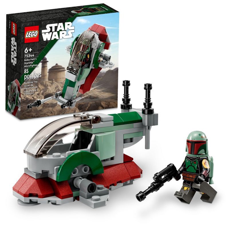 slide 1 of 11, LEGO Star Wars Boba Fett's Starship Microfighter Set 75344, 1 ct
