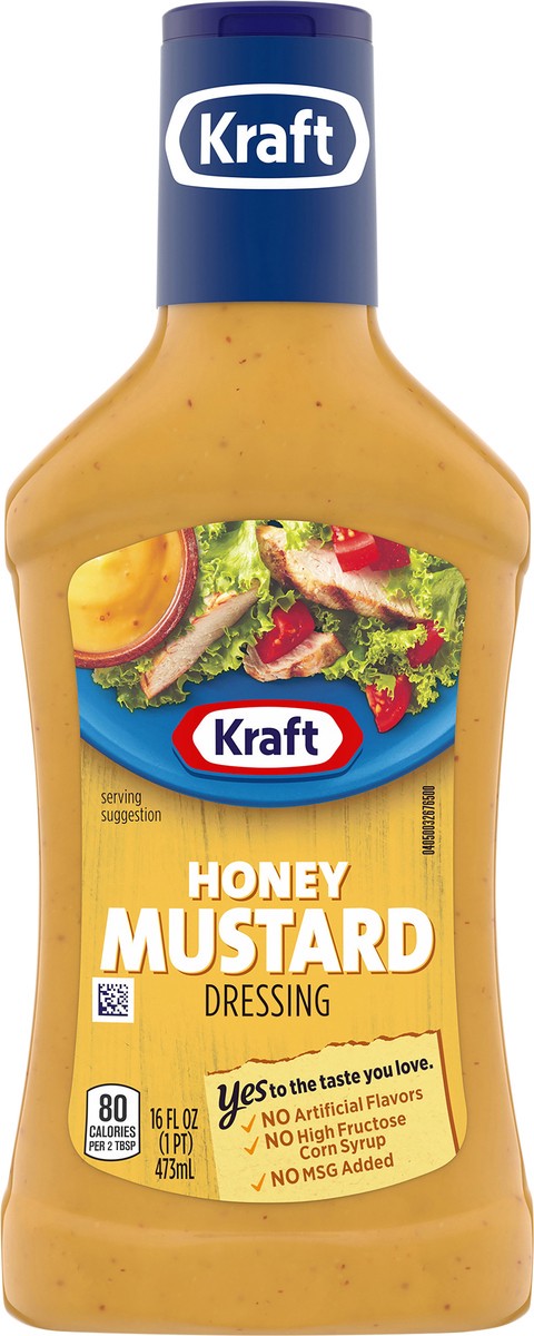 slide 5 of 9, Kraft Honey Mustard Salad Dressing, 16 fl oz Bottle, 16 fl oz