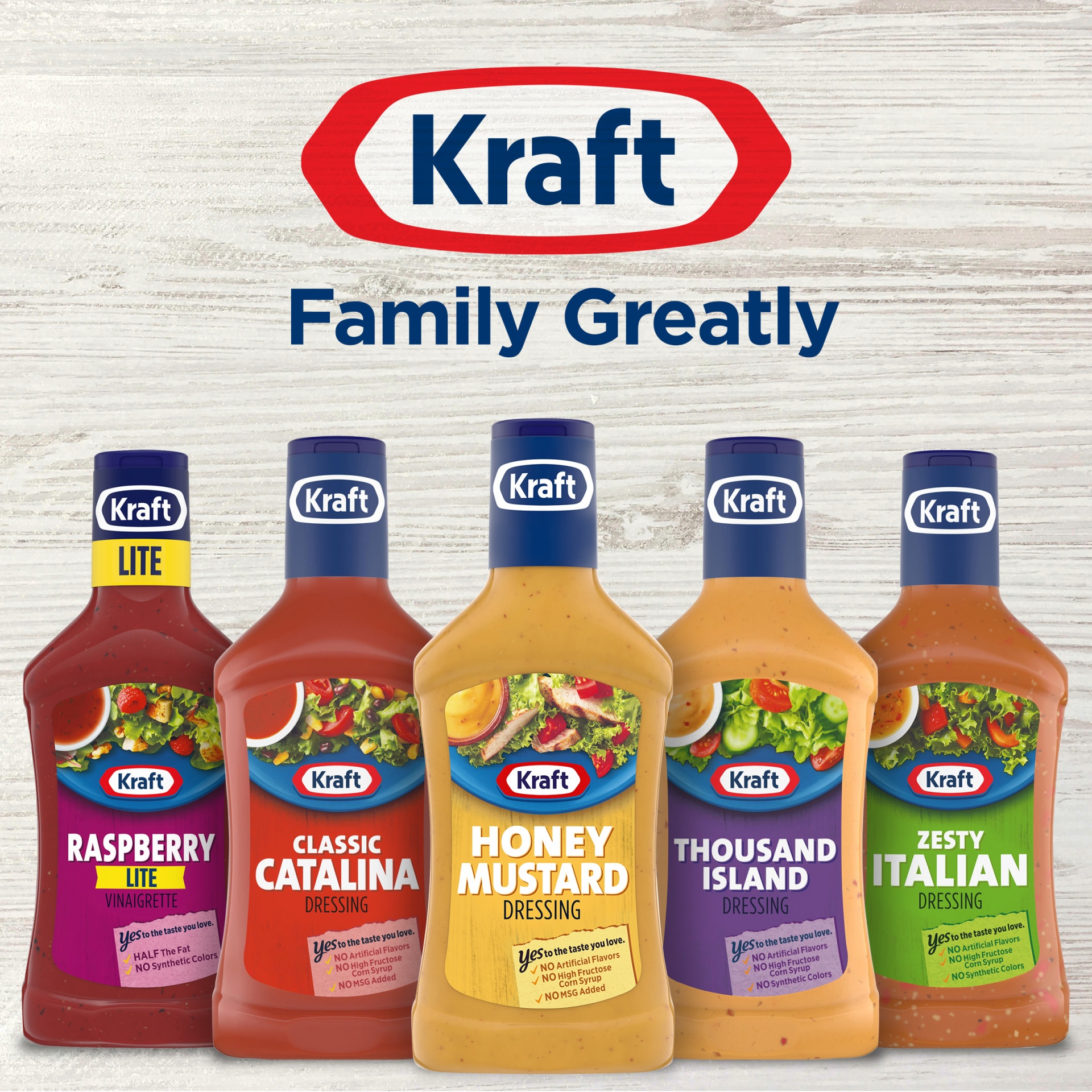 slide 2 of 7, Kraft Honey Mustard Salad Dressing Bottle, 16 fl oz