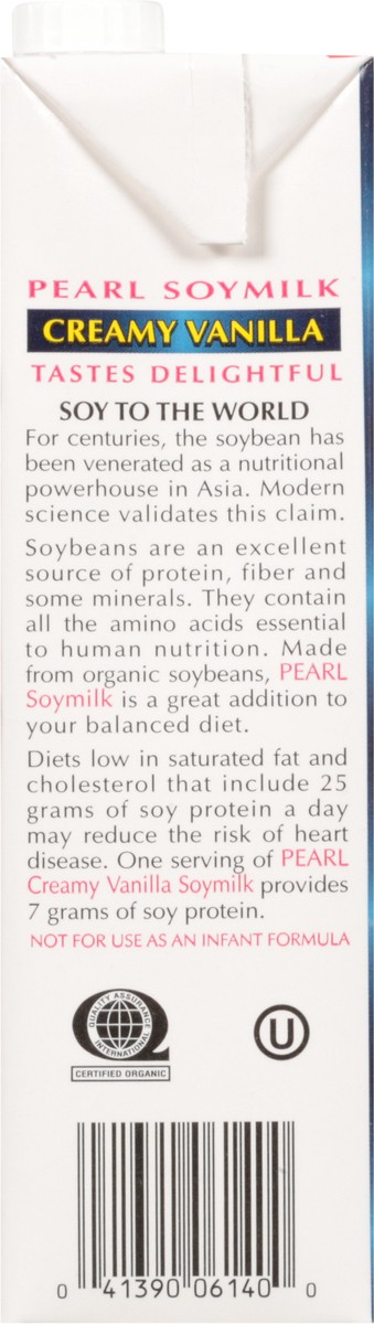 slide 7 of 7, Kikkoman Pearl Organic Creamy Vanilla Soymilk 32 fl oz, 32 fl oz