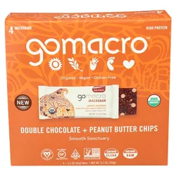 GoMacro Double Chocolate Peanut Butter Chips MacroBar Multipack - 9.2 oz