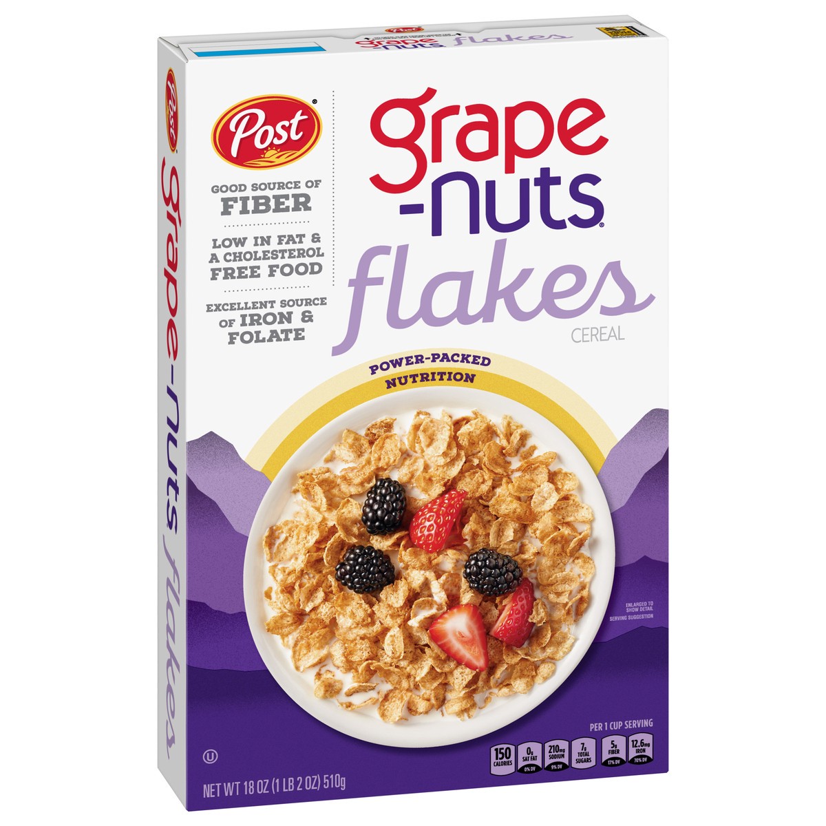 slide 5 of 9, Post Grape Nuts Flakes Breakfast Cereal, 18 OZ Box, 18 oz