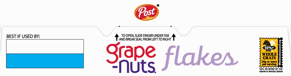 slide 6 of 9, Post Grape Nuts Flakes Breakfast Cereal, 18 OZ Box, 18 oz