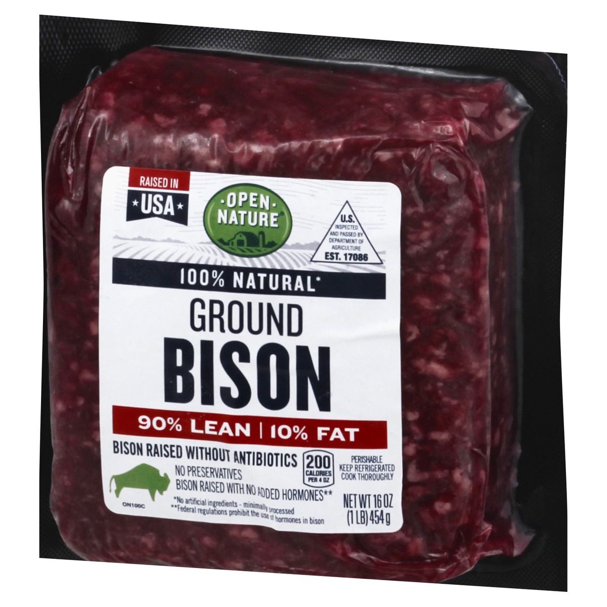 slide 2 of 9, Open Nature Bison, Ground, 85/15, 