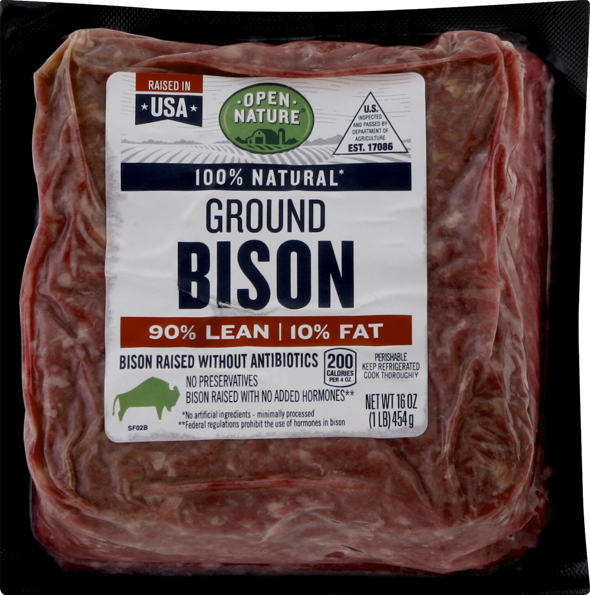 slide 5 of 9, Open Nature Bison, Ground, 85/15, 