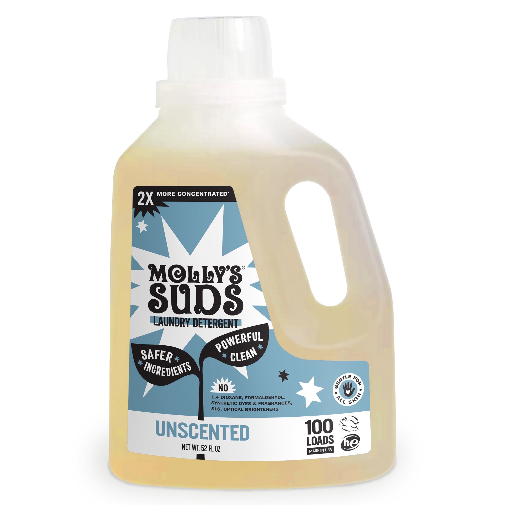 slide 1 of 1, Molly's Suds Laundry Liquid Unscente, 52 oz