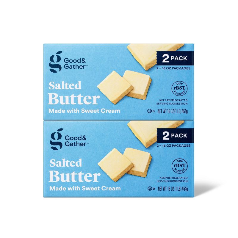 slide 1 of 3, Salted Butter Quarters - 2lb - Good & Gather™, 2 lb