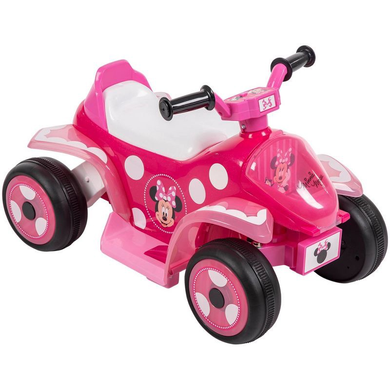 slide 2 of 17, Huffy Minnie Mouse Battery Ride-On Quad - 6V - Age 1.5+ Years Old - Pink, 1 ct
