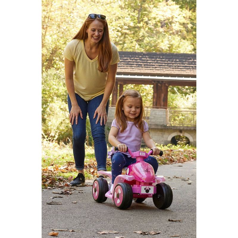 slide 12 of 17, Huffy Minnie Mouse Battery Ride-On Quad - 6V - Age 1.5+ Years Old - Pink, 1 ct