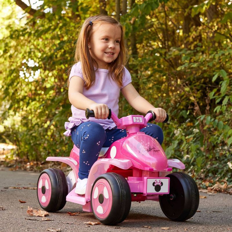 slide 13 of 17, Huffy Minnie Mouse Battery Ride-On Quad - 6V - Age 1.5+ Years Old - Pink, 1 ct