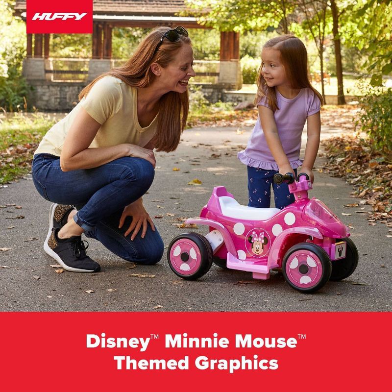 slide 14 of 17, Huffy Minnie Mouse Battery Ride-On Quad - 6V - Age 1.5+ Years Old - Pink, 1 ct