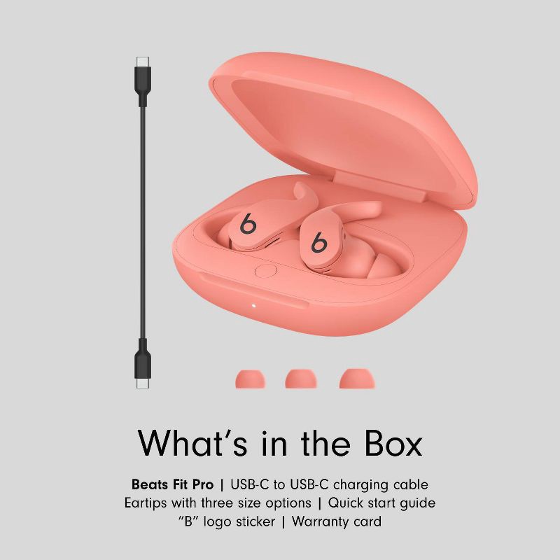 slide 5 of 15, Beats Fit Pro True Wireless Bluetooth Earbuds - Coral Pink, 1 ct