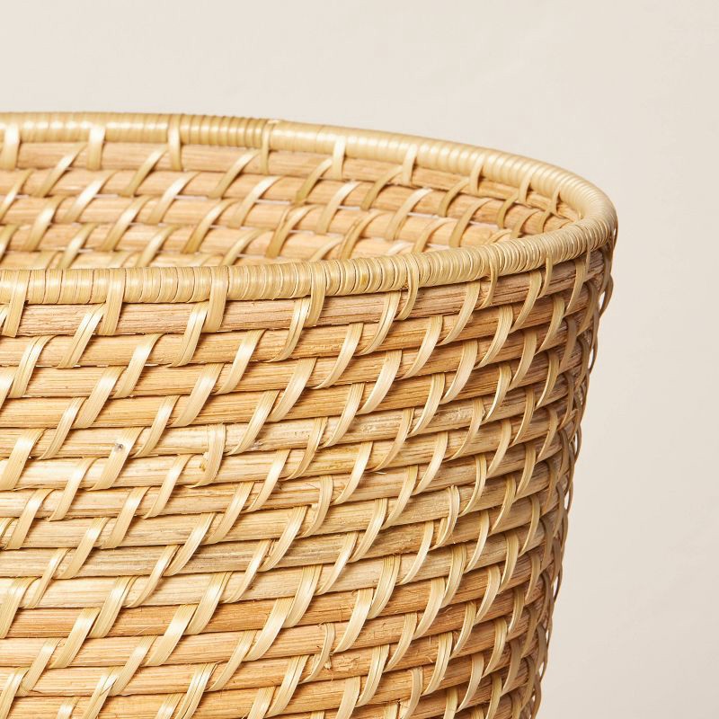 slide 3 of 3, Hearth & Hand with Magnolia 2.5gal Natural Woven Bathroom Wastebasket - Hearth & Hand™ with Magnolia, 2.5 gal