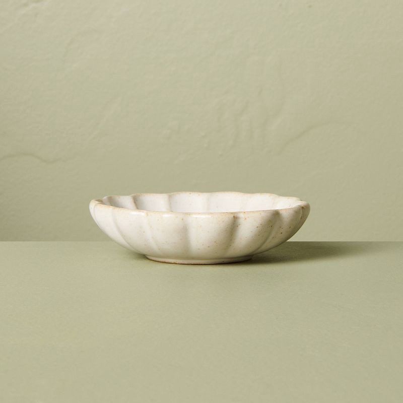 slide 3 of 4, Hearth & Hand with Magnolia Fluted Ceramic Trinket Dish Vintage Cream - Hearth & Hand™ with Magnolia, 1 ct