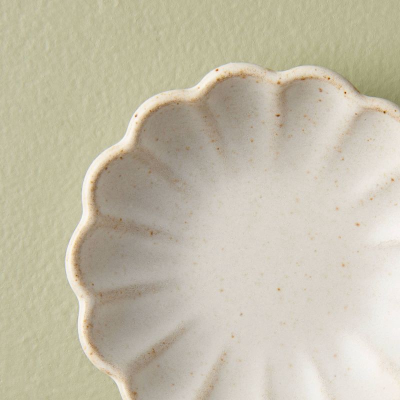 slide 4 of 4, Hearth & Hand with Magnolia Fluted Ceramic Trinket Dish Vintage Cream - Hearth & Hand™ with Magnolia, 1 ct