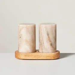 Hearth & Hand with Magnolia 3pc Marble Salt and Pepper Shakers Warm Beige - Hearth & Hand™ with Magnolia