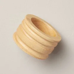 Hearth & Hand with Magnolia 4pc Wooden Napkin Ring Set Natural - Hearth & Hand™ with Magnolia