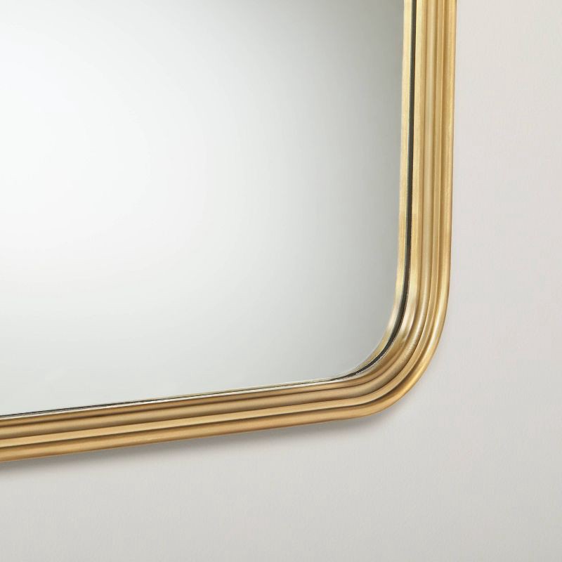 slide 4 of 4, Hearth & Hand with Magnolia 20"x40" Decorative Molding Rectangular Wall Mirror Antique Brass - Hearth & Hand™ with Magnolia, 1 ct