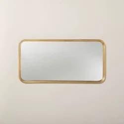 Hearth & Hand with Magnolia 20"x40" Decorative Molding Rectangular Wall Mirror Antique Brass - Hearth & Hand™ with Magnolia