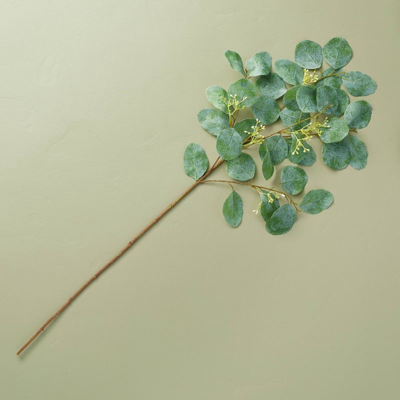 slide 1 of 3, Hearth & Hand with Magnolia 36" Faux Seeded Eucalyptus Stem - Hearth & Hand™ with Magnolia: Indoor Greenery Decor for Vases, 1 ct