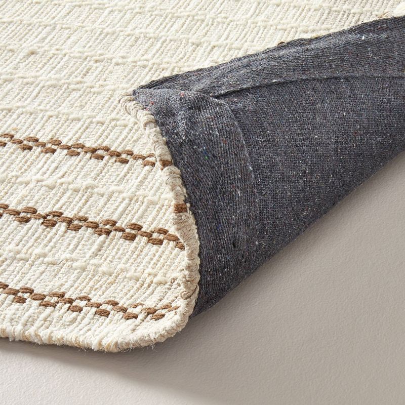 slide 4 of 4, Hearth & Hand with Magnolia 5'x7' Neutral Color Block Plaid Handmade Woven Area Rug Tan/Cream/Cocoa - Hearth & Hand™ with Magnolia: Farmhouse Style, 1 ct