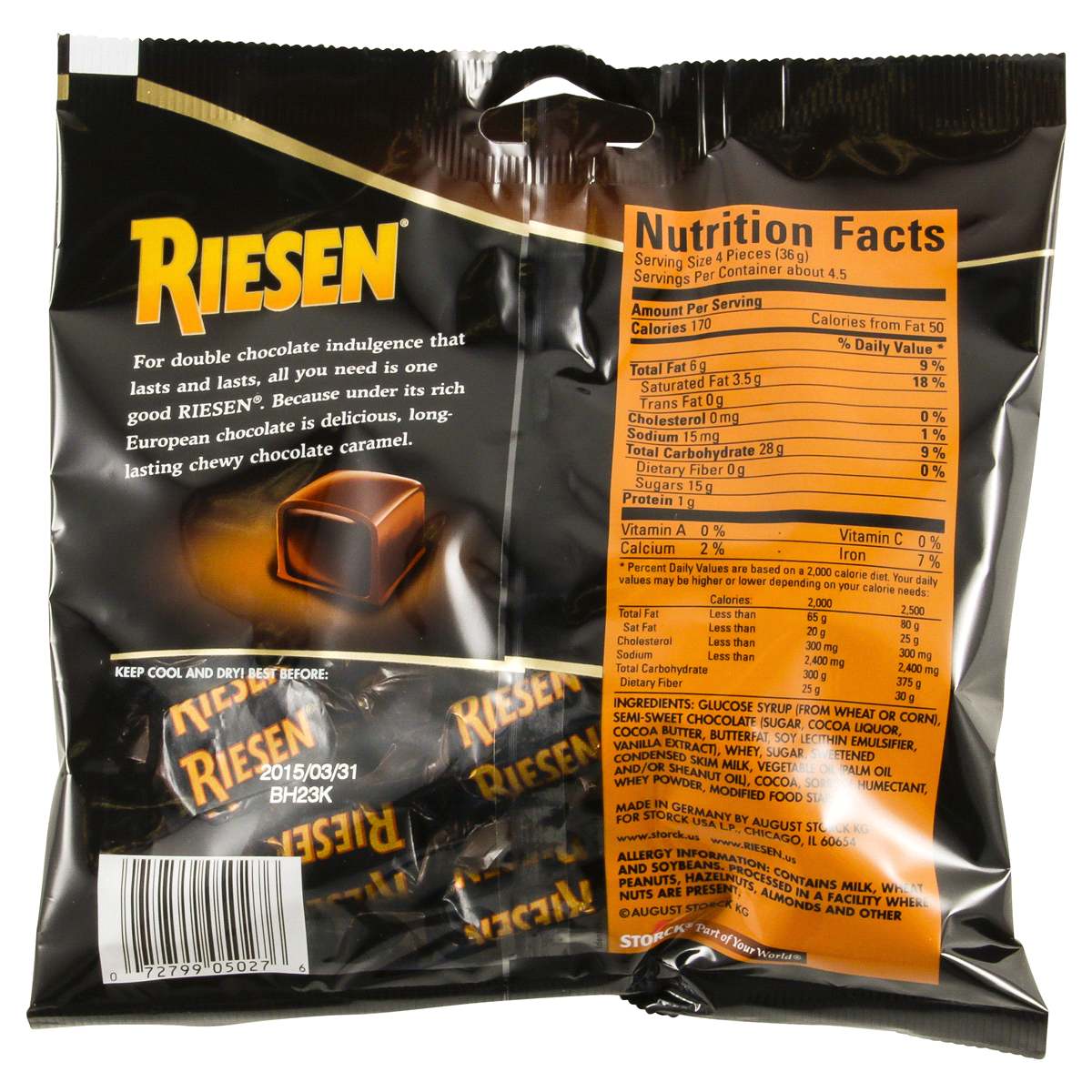 slide 2 of 2, Riesen Chocolate Caramels, 5.5 oz