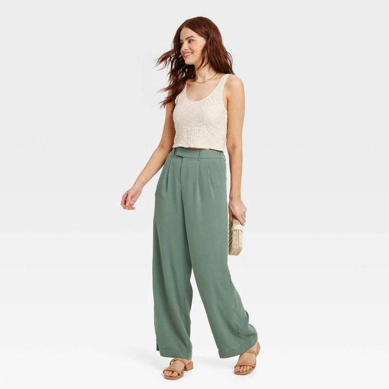 Women's High-Rise Wide Leg Pants - A New Day