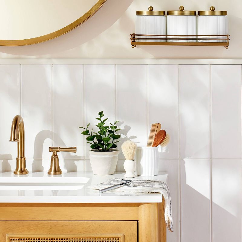 slide 2 of 3, Hearth & Hand with Magnolia 7.5" Mini Faux Succulent Plant - Hearth & Hand™ with Magnolia: Indoor Farmhouse Decor, Paper Mache Pot, 1 ct