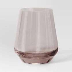 14.8oz Stemless Wine Glass Pink - Threshold™: Dishwasher-Safe, Recycled Content, Cold Beverages